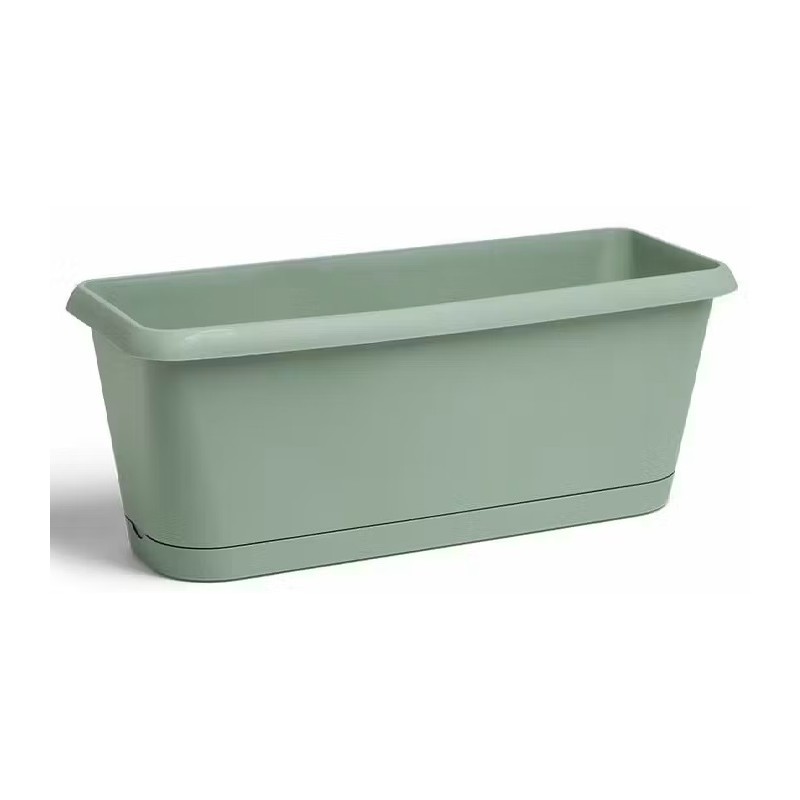 JARDINIERE CHORUS + PLATEAU CLIPSE 40 CM VERT LAURIER