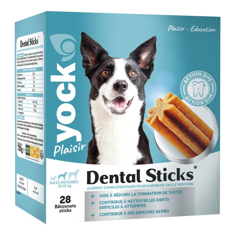 YOCK 28 DENTAL STICKS MOYENNE RACE 720GR