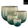 CORSICA POT ROND VERT SET DE 4 - H41XD47CM