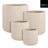 NUOVO POT ROND BEIGE SET DE 4 - H45XD45CM