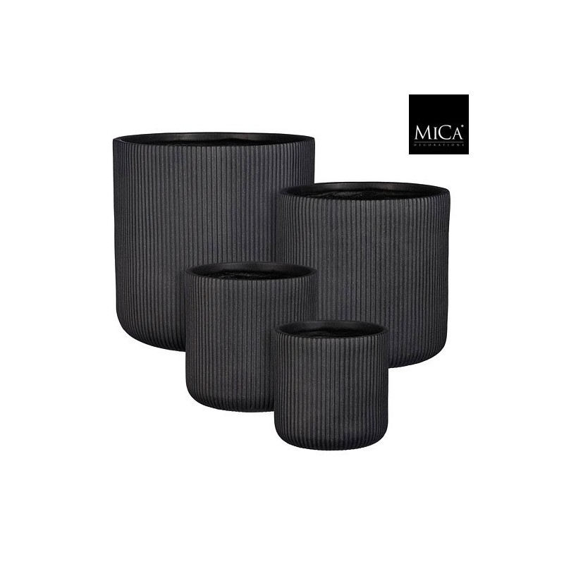 NUOVO POT ROND NOIR SET DE 4 - H45XD45CM