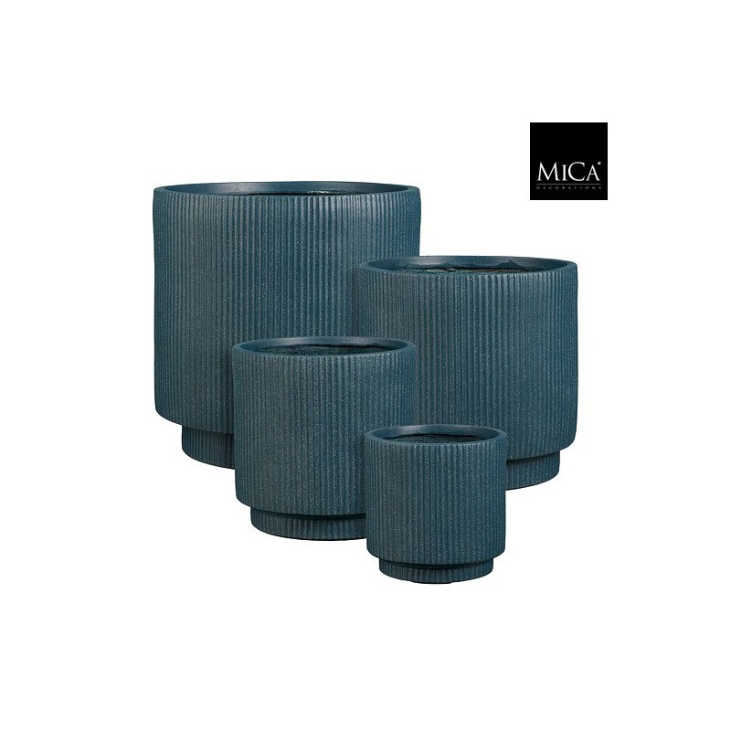 QUITO POT ROND PETROL SET DE 4 - H45XD45CM