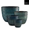 VERONA POT ROND BLEU SET DE 4 - H41XD47CM
