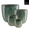 ROMERO POT ROND VERT SET DE 4 - H44XD45CM