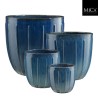 ROMERO POT ROND BLEU SET DE 4 - H44XD45CM