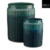 LUGANO POT ROND VERT SET DE 2 - H55XD39,5CM