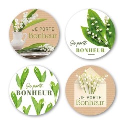 ETIQUETTES JE PORTE BONHEUR...