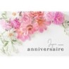 CARTES DOUBLES JOYEUX ANNIVERSAIRE 6.5 X 10 CM - LOT DE 10