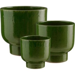 GIRONA POT ROND VERT SET DE 3