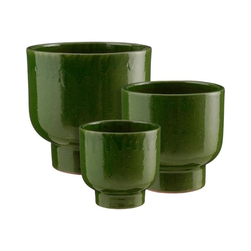GIRONA POT ROND VERT SET DE 3