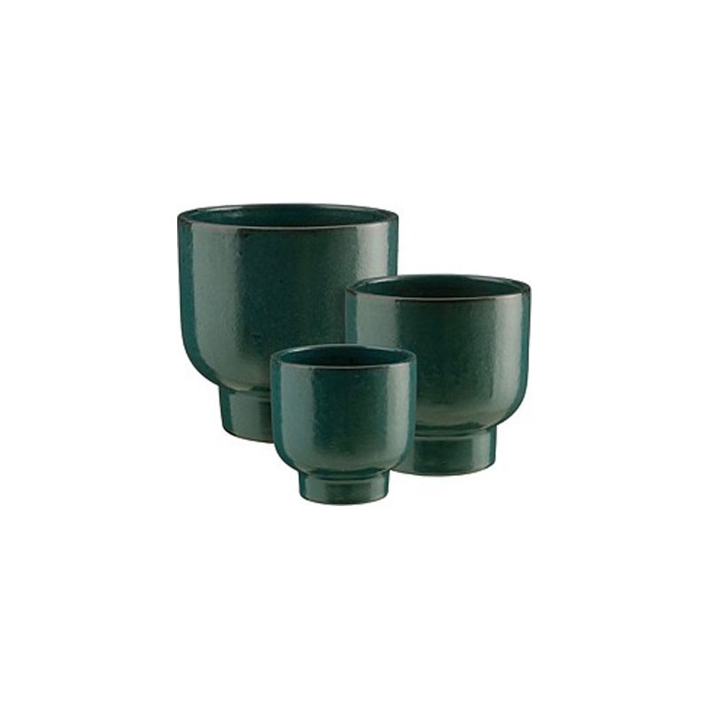 GIRONA POT ROND TURQUOISE SET DE 3