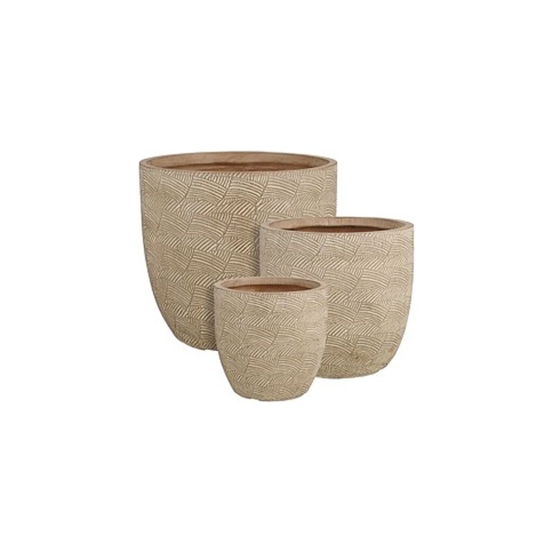 HELSINKI POT ROND TERRA SET DE 3