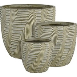 GLACIAR POT ROND VERT SET DE 3