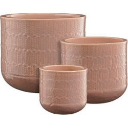 ORAN POT ROND ROSE SET DE 3