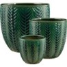 ORAN POT ROND VERT FONCE SET DE 3