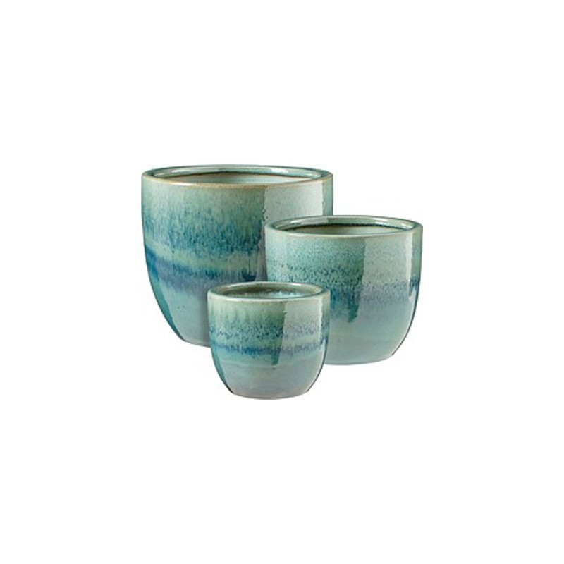 SANTIAGO POT ROND TURQUOISE SET DE 3