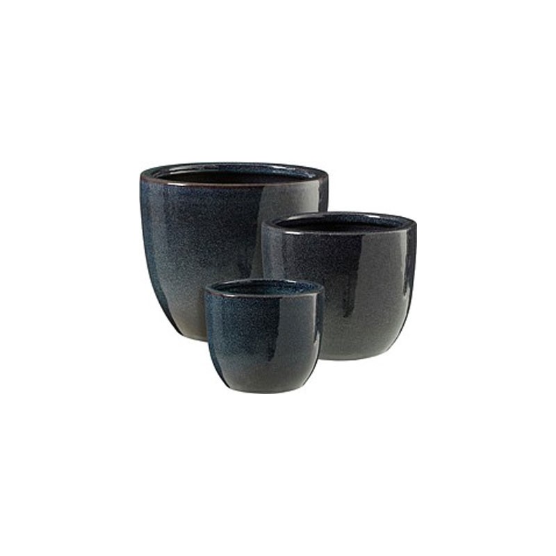 SANTIAGO POT ROND BLEU FONCE SET DE 3