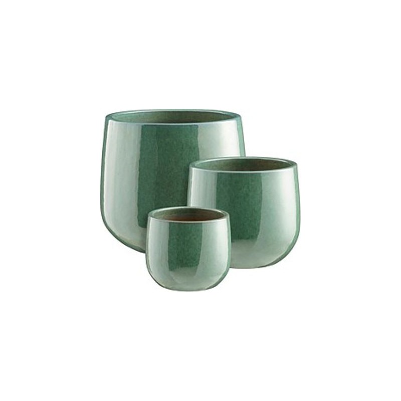 ALMERIA POT ROND TURQUOISE SET DE 3