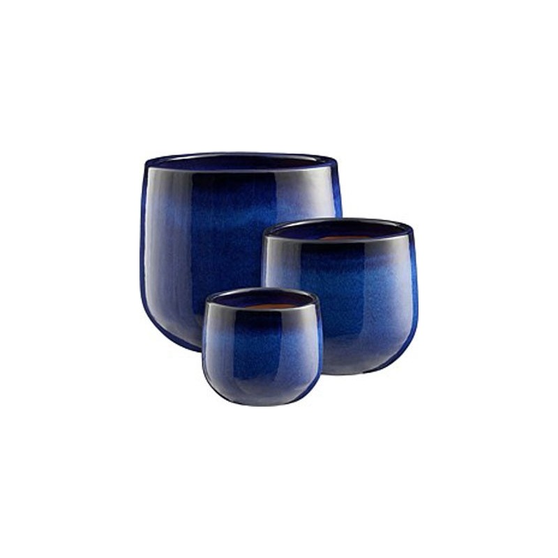 ALMERIA POT ROND BLEU SET DE 3