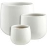 ALMERIA POT ROND BLANC SET DE 3