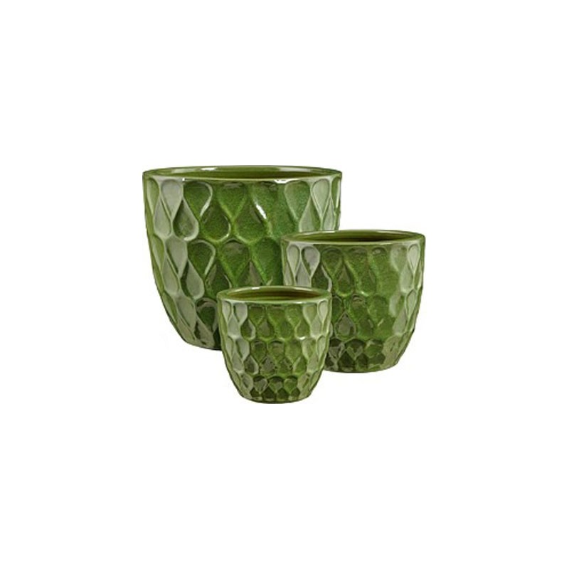 NEVIS POT ROND VERT SET DE 3