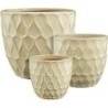 NEVIS POT ROND CREME SET DE 3