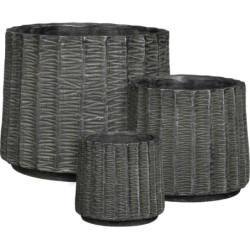 ERIE POT ROND NOIR SET DE 3