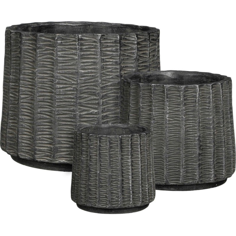 ERIE POT ROND NOIR SET DE 3