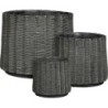 ERIE POT ROND NOIR SET DE 3