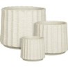 ERIE POT ROND BLANC CASSE SET DE 3
