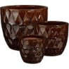 NEVIS POT ROND MARRON SET DE 3