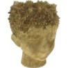 C.POT VISAGE REBORD FLEURS TAUPE 19.2*21 H25.5CM