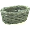 VANNERIE JARDI OVALE GRISE 20*12 H9CM