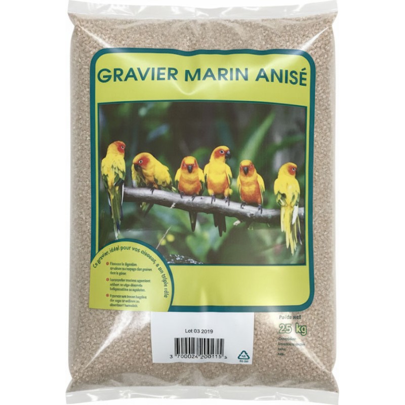 FOND CAGE BRUN 25kg ECAILLES MER**