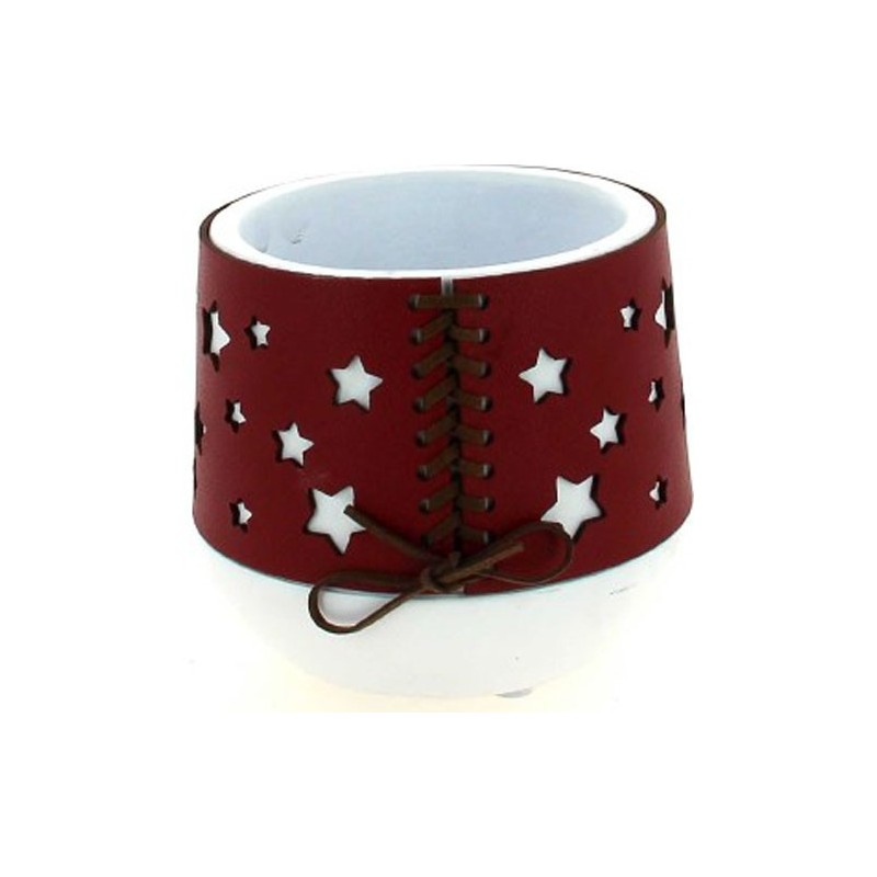 C.POT ETOILE ROUGE D11.5 H10.5CM