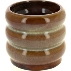 C.POT BEIGE D12.2 H11CM