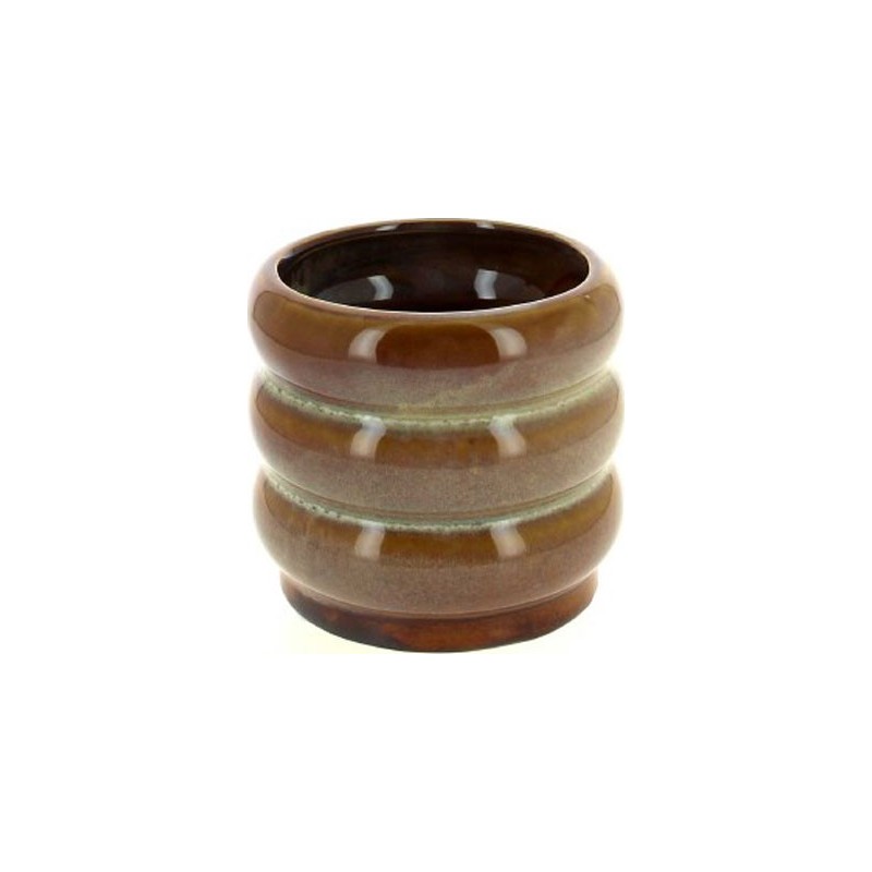 C.POT BEIGE D12.2 H11CM