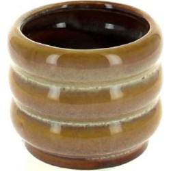C.POT BEIGE D8 H6.3CM