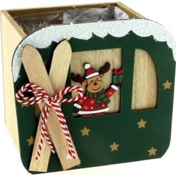 CARRE BOIS SKI RENNE VERT...