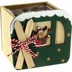 CARRE BOIS SKI RENNE VERT...