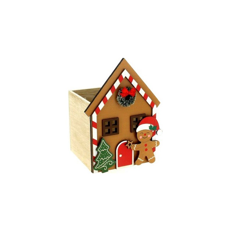 CHALET BOIS PAIN D'EPICE 10*10 H10/16CM