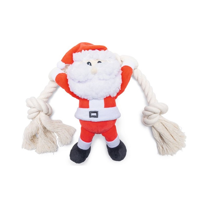PELUCHE NOEL PÈRE NOEL + CORDE 20 X 18