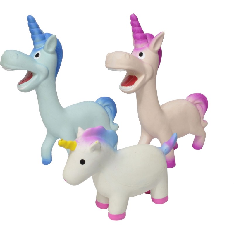 JOUET LATEX LICORNE 17 X 15 CM