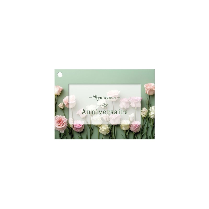 CARTES HEUREUX ANNIVERSAIRE + ENVELOPPE DIM 70X100MM - PAQUET DE 10 CARTES