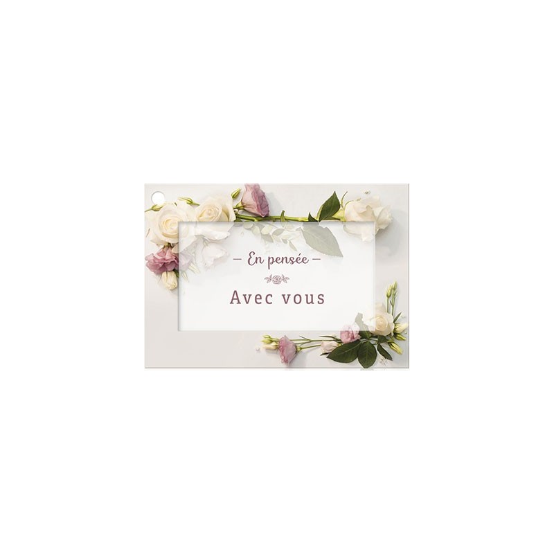 CARTES EN PENSÉE AVEC VOUS + ENVELOPPE DIM 70X100MM - PAQUET DE 10 CARTES