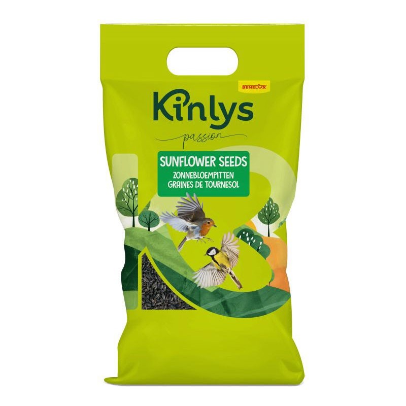 KINLYS  GRAINES DE TOURNESOL POUR OISEAUX EN LIBERTE SAC 3KG   ctn 4pcs