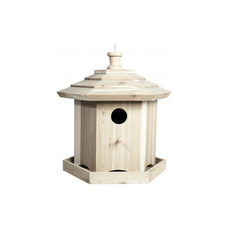 NICHOIR EN BOIS DE PIN ROND LYNN   ctn4pcs