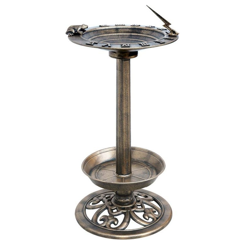 FONTAINE A EAUX SUR PIED AVEC 1 POT A FLEUR H: 78CM