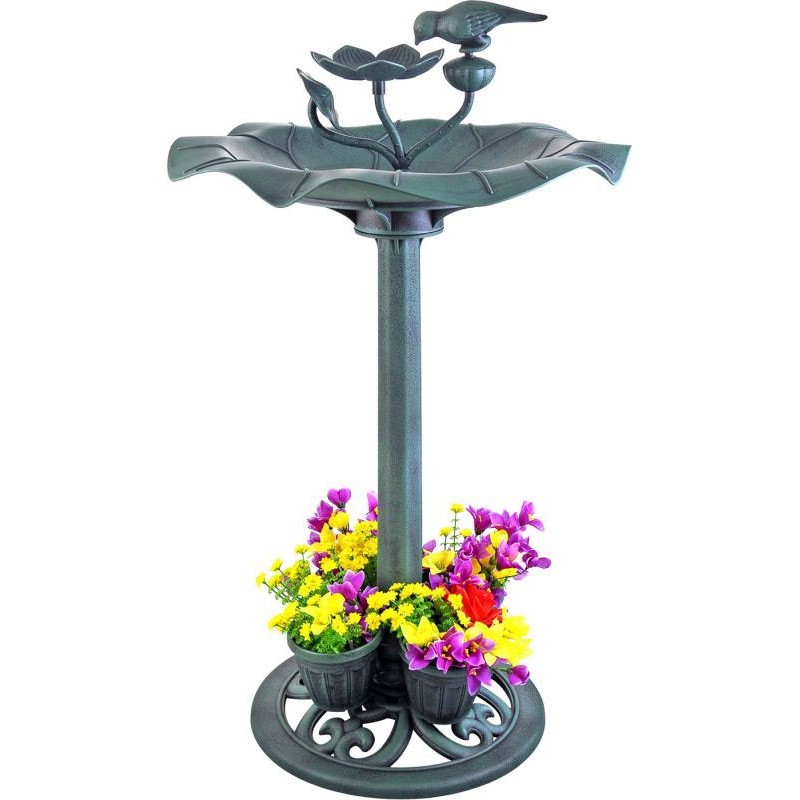 FONTAINE A EAUX SUR PIED AVEC 4 POTS A FLEUR H: 81CM