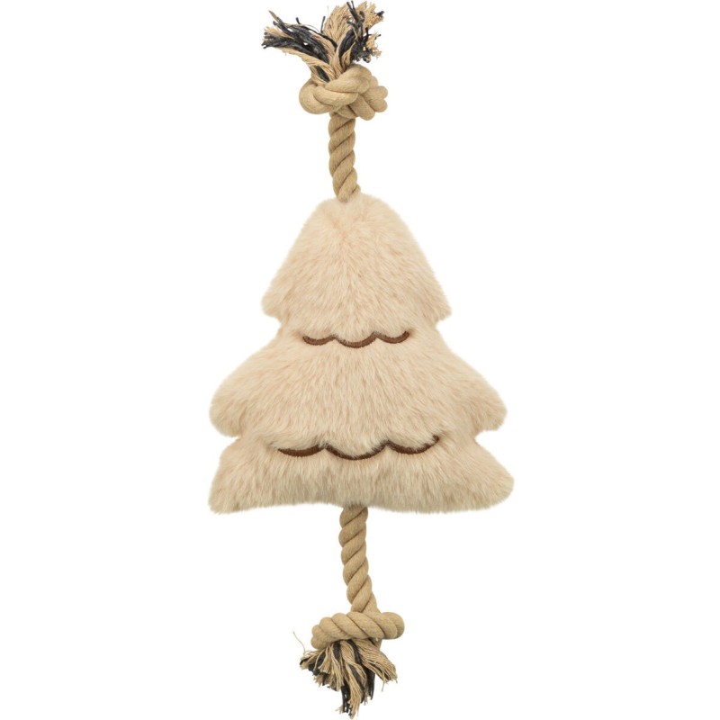 JOUET ARBRE DE NOEL PELUCHE + CORDE 38 CM